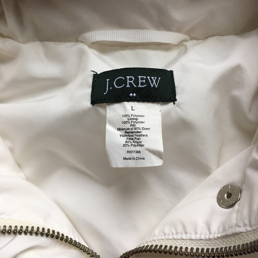 J. Crew Faux Fur Hood Trimmed Down Vest - Picture 8 of 8